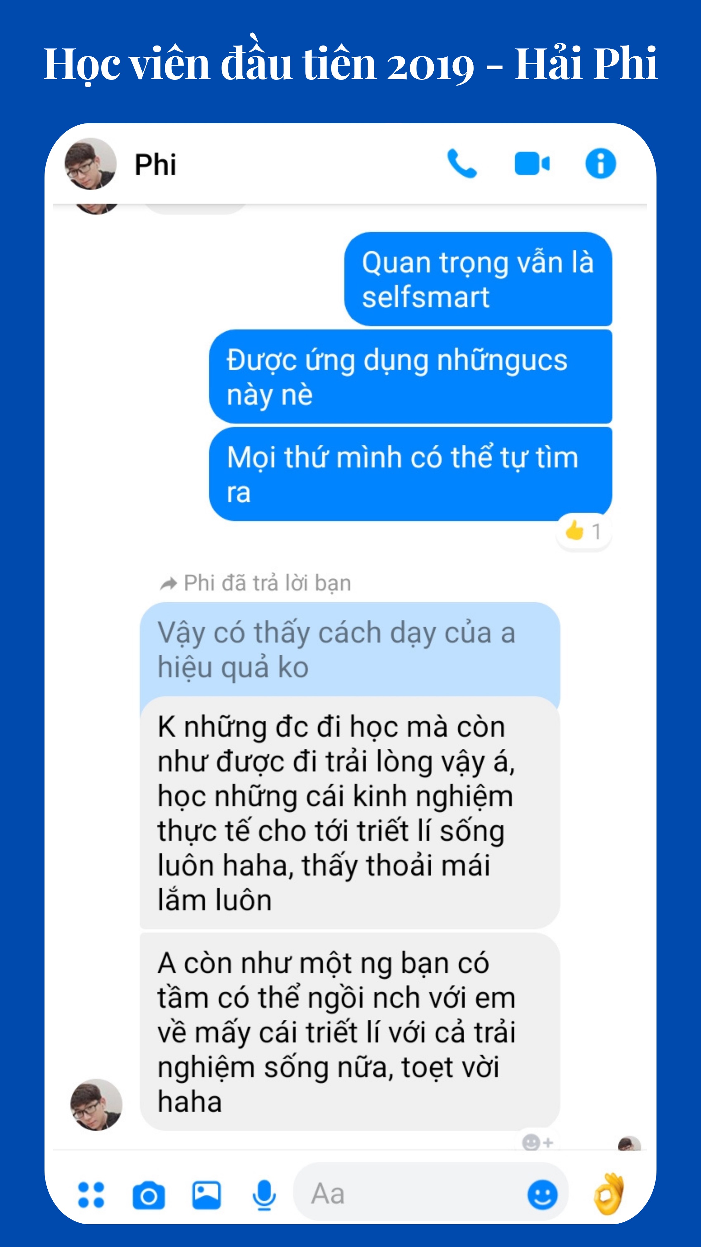 Cảm nhận học viên 1