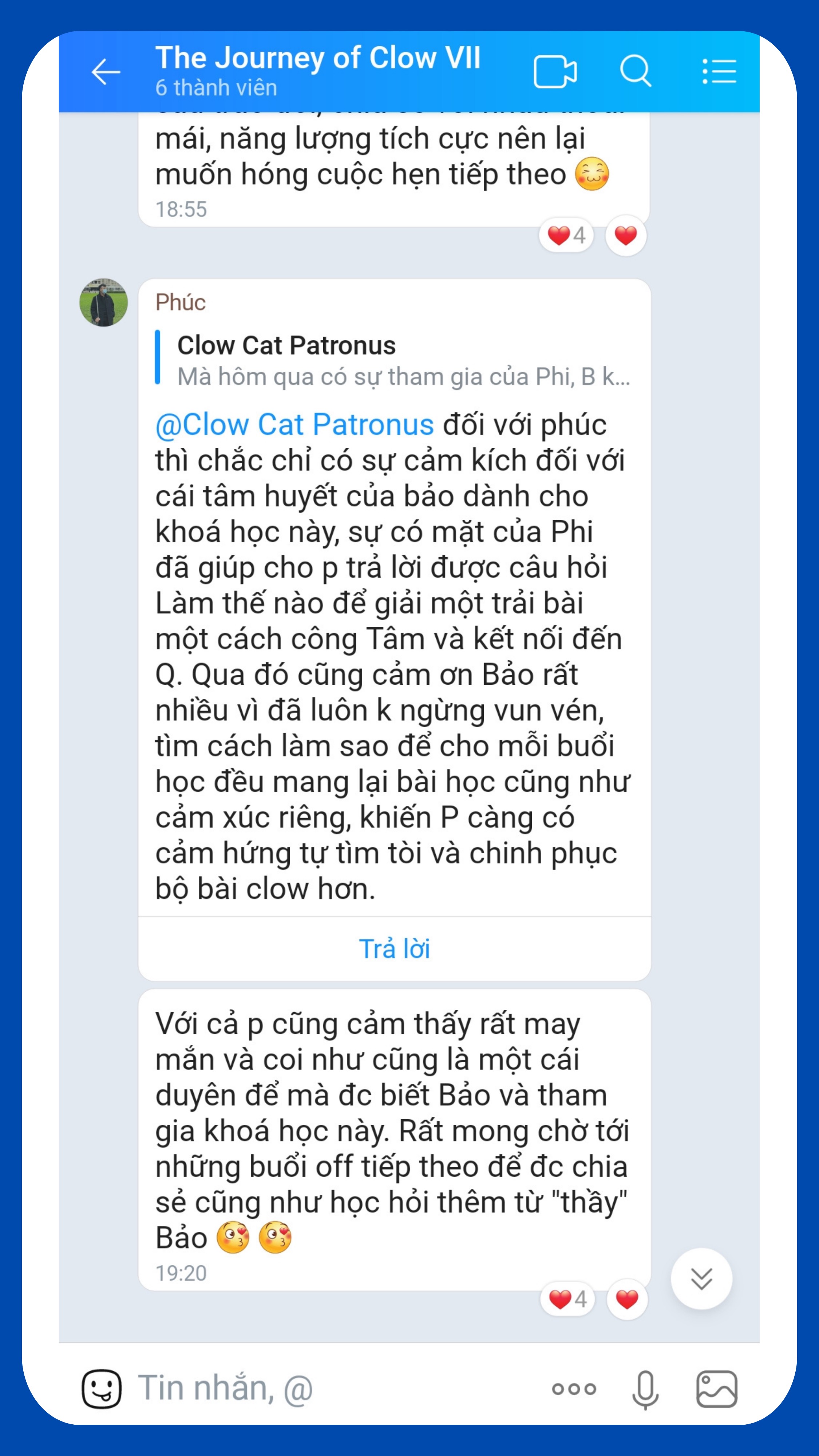 Cảm nhận học viên 8